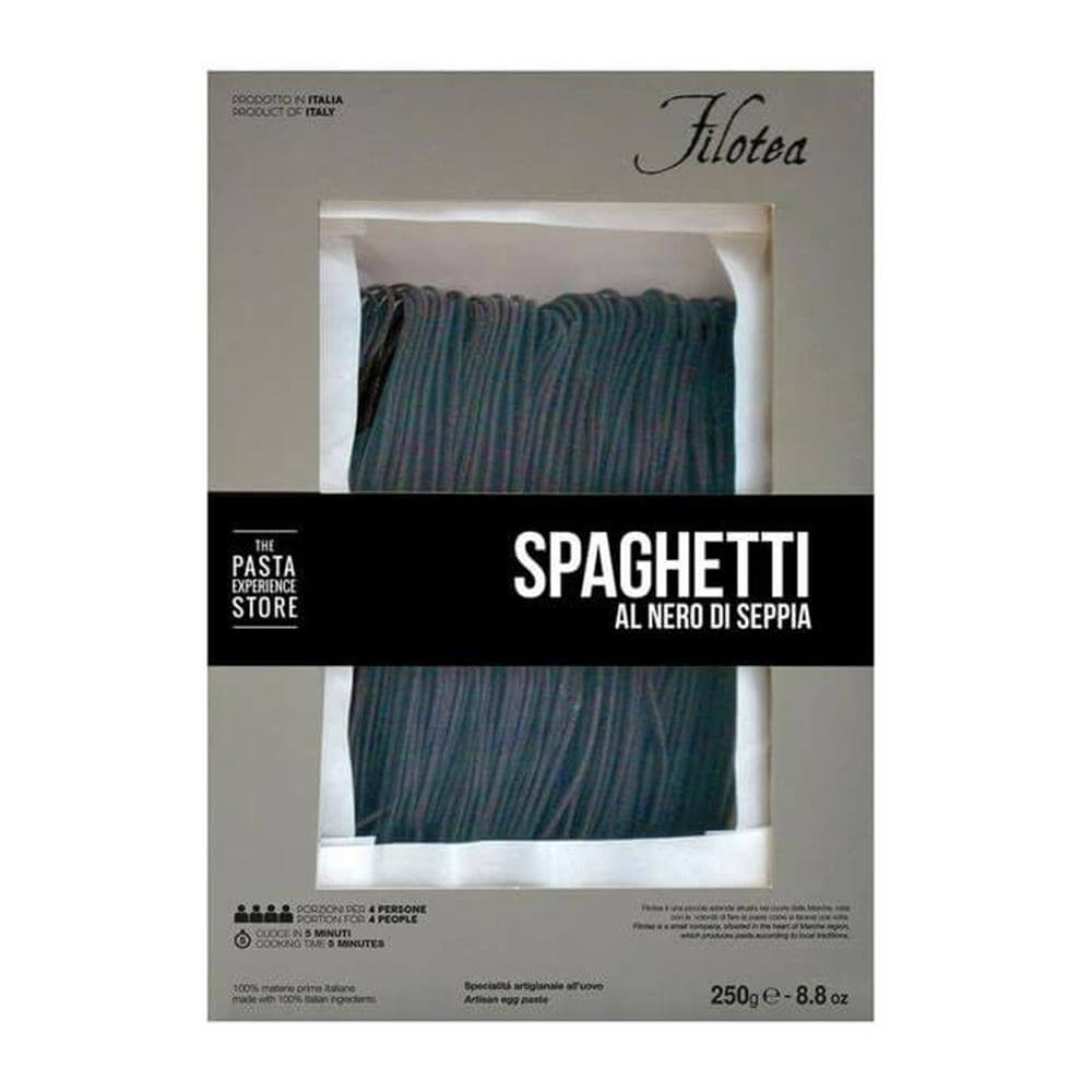 Filotea Squid Ink Spaghetti alla Chitarra Artisan Egg Pasta 250g